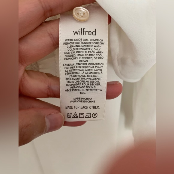 Aritzia Wilfred Fiji Blouse White (M) - Picture 6 of 6